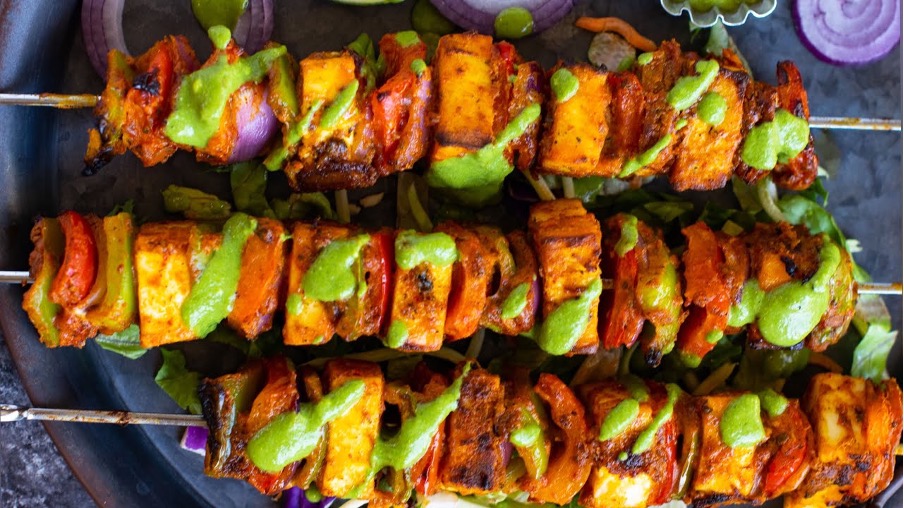Paneer Tikka Skewers